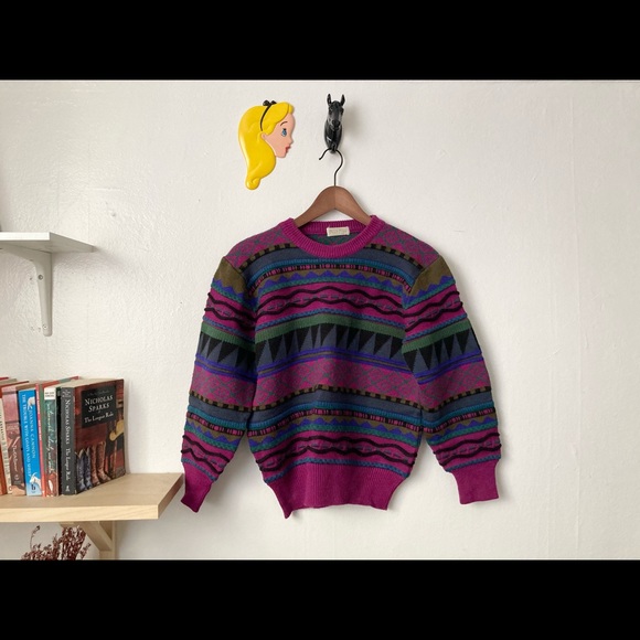 80’s Mimi Waves Wool Sweater - Picture 1 of 2